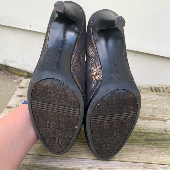 Naturalizer Maizie 11 Wide bronze/black snakeskin heels - Picture 7 of 8